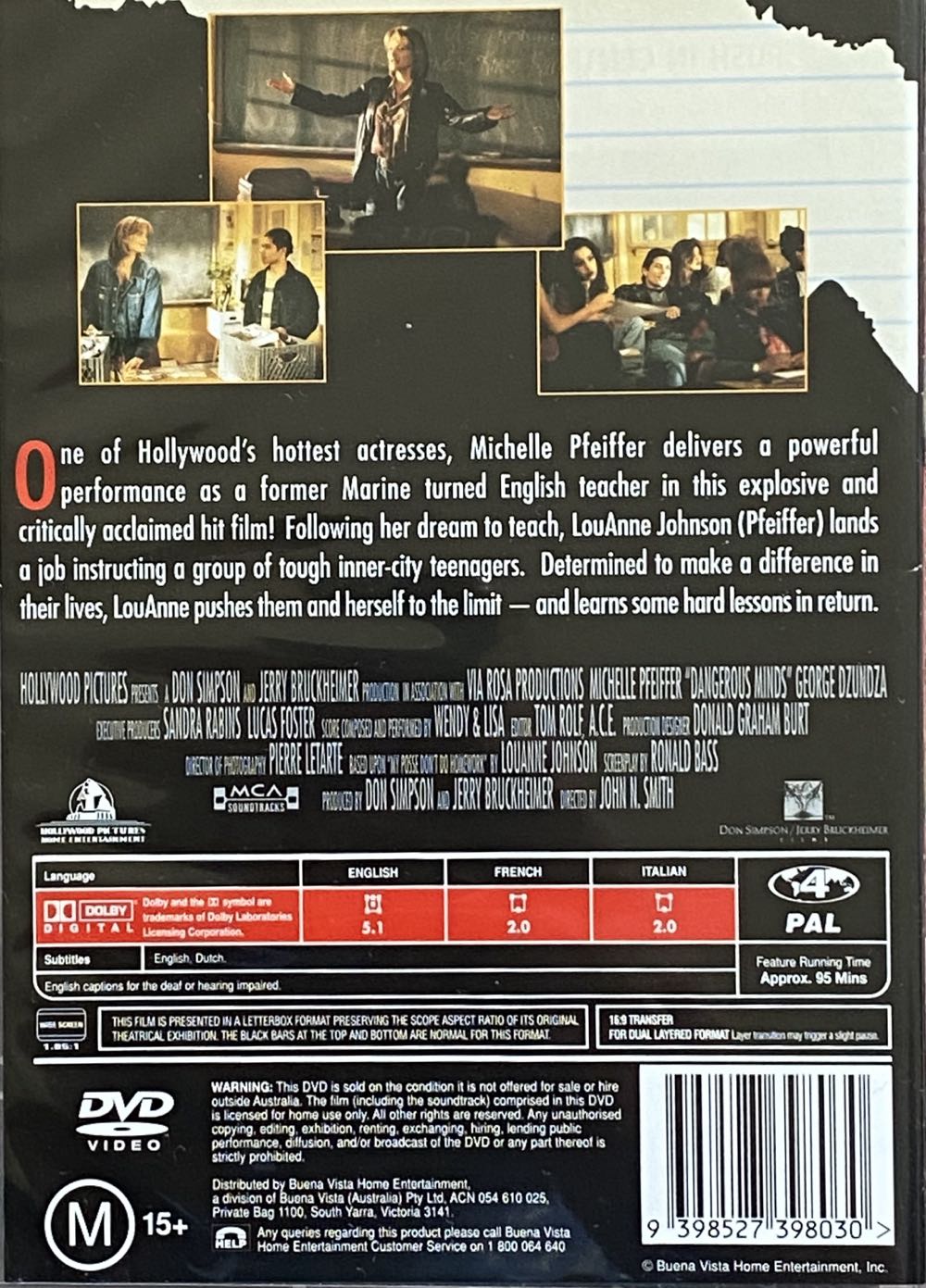 Dangerous Minds DVD movie collectible [Barcode 9398527398030] - Main Image 4