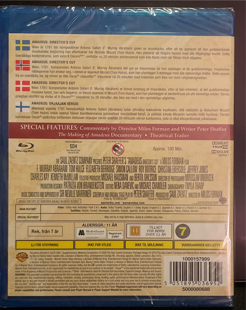 Amadeus Blu-ray movie collectible [Barcode 5051895036952] - Main Image 3