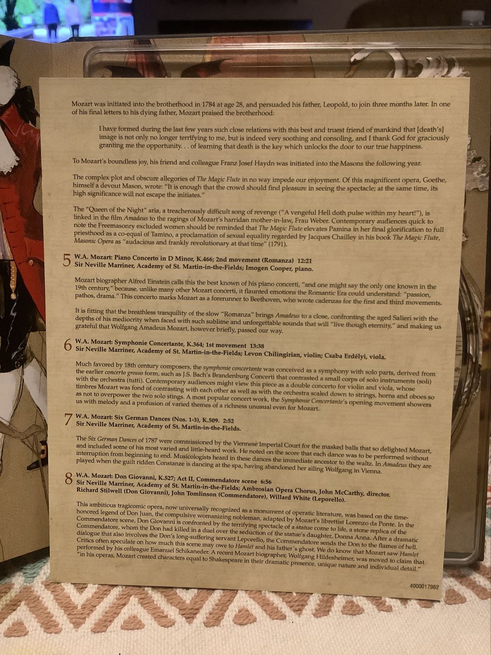 Amadeus Blu-ray movie collectible [Barcode 87420647] - Main Image 4