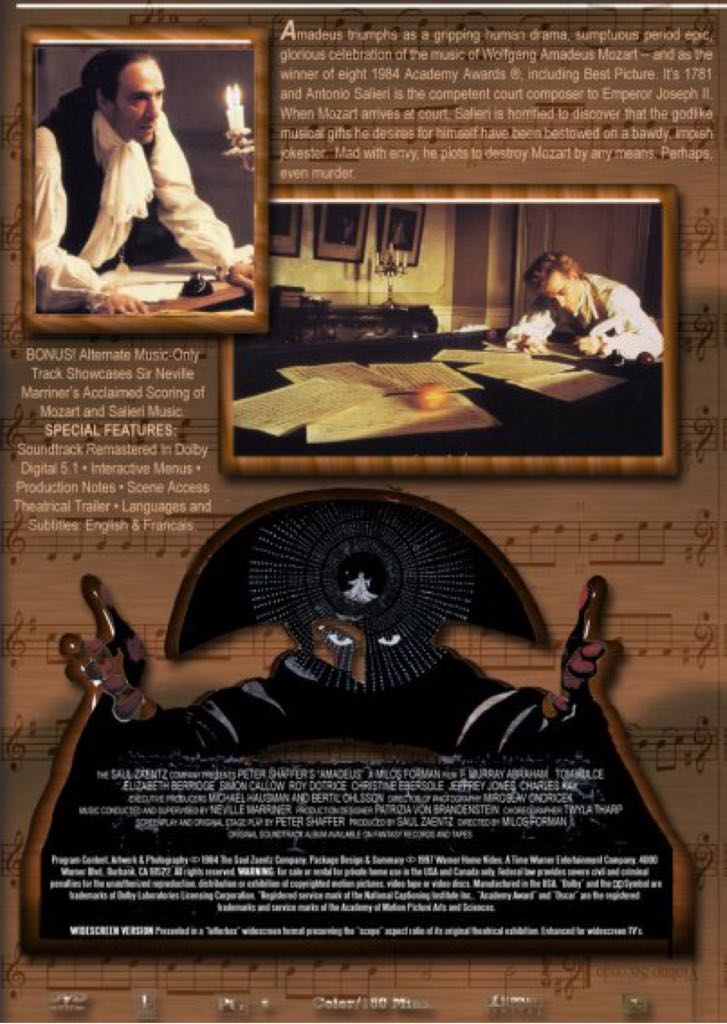 Amadeus DVD movie collectible - Main Image 2