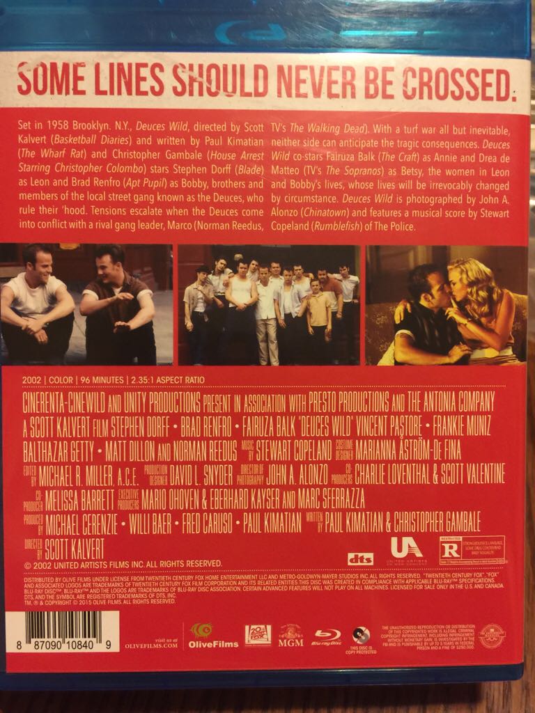 Deuces Wild Blu-ray movie collectible [Barcode 887090108409] - Main Image 2