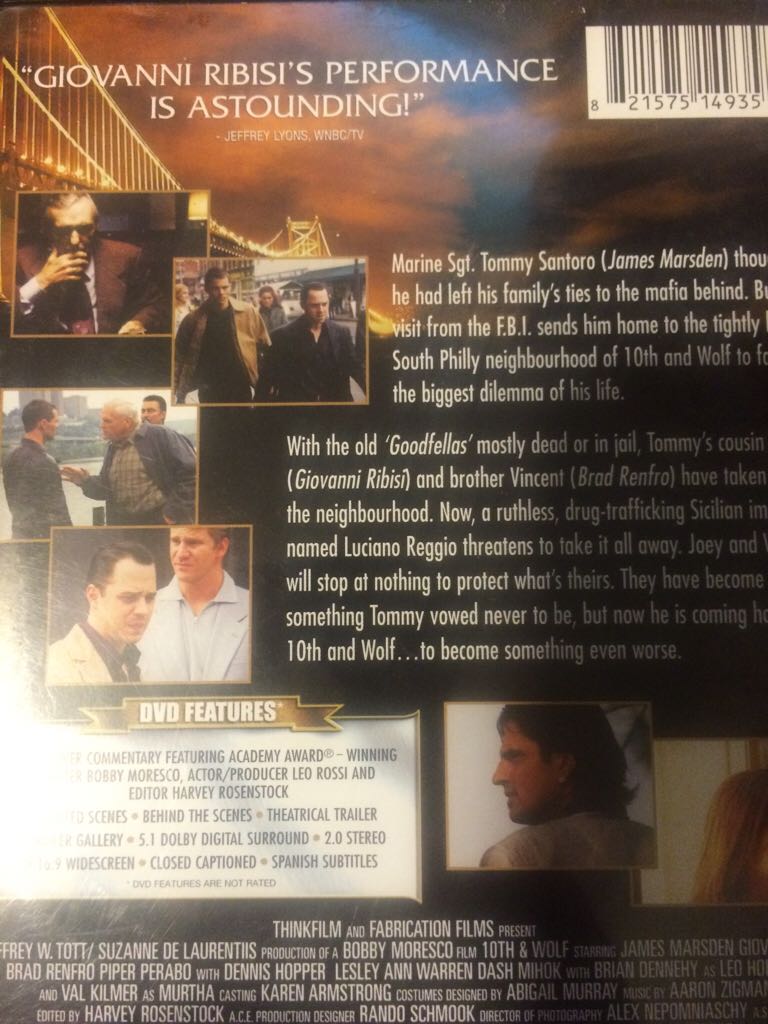 10th And Wolf DVD movie collectible [Barcode 821575149358] - Main Image 2