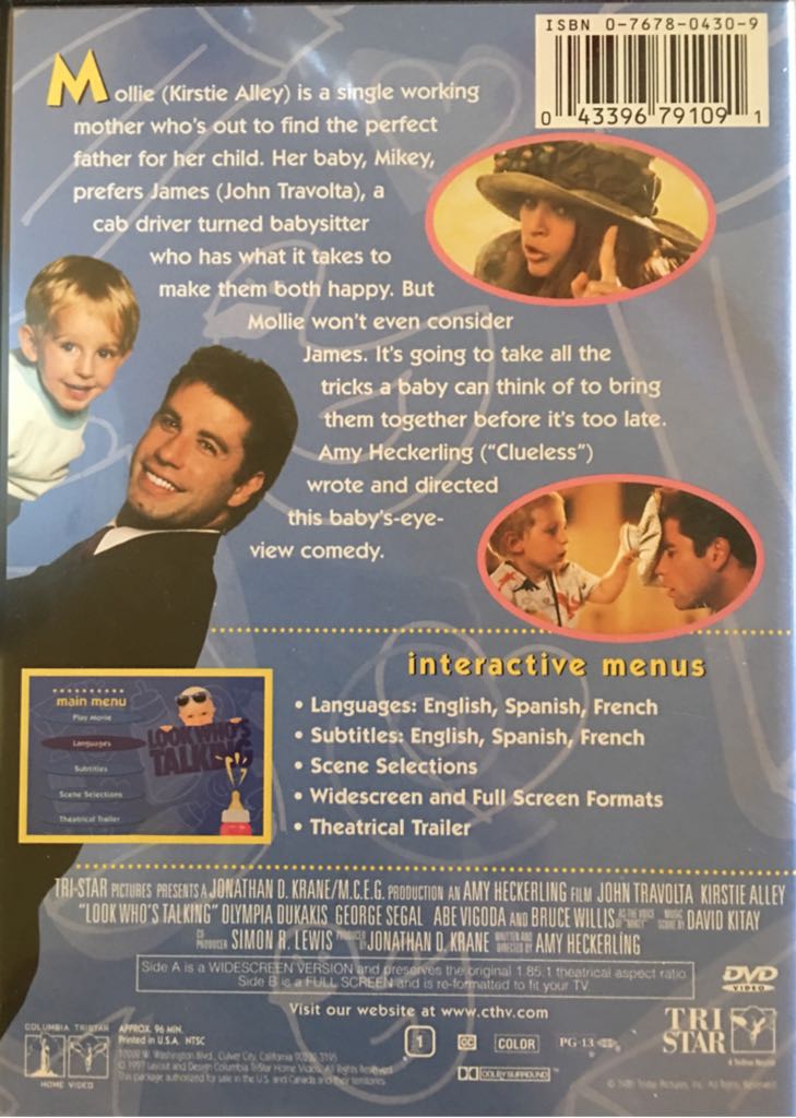 Look Whos Talking DVD movie collectible - Main Image 2