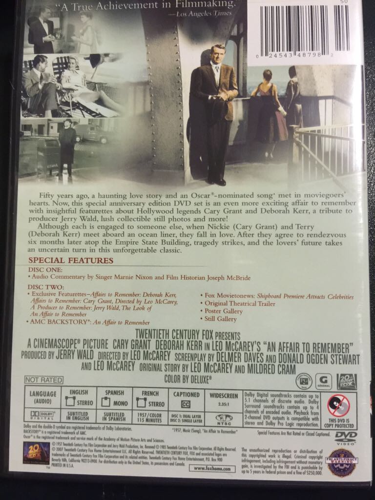 Affair to Remember, An DVD movie collectible [Barcode 024543860419] - Main Image 2