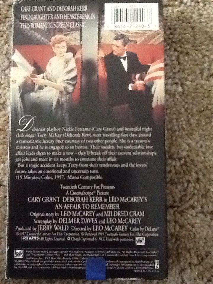 An Affair to Remember DVD movie collectible [Barcode 9321337119397] - Main Image 2