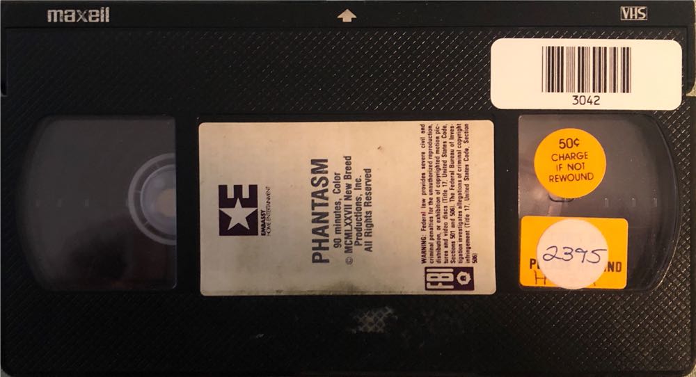 Phantasm VHS movie collectible [Barcode 027616690838] - Main Image 3