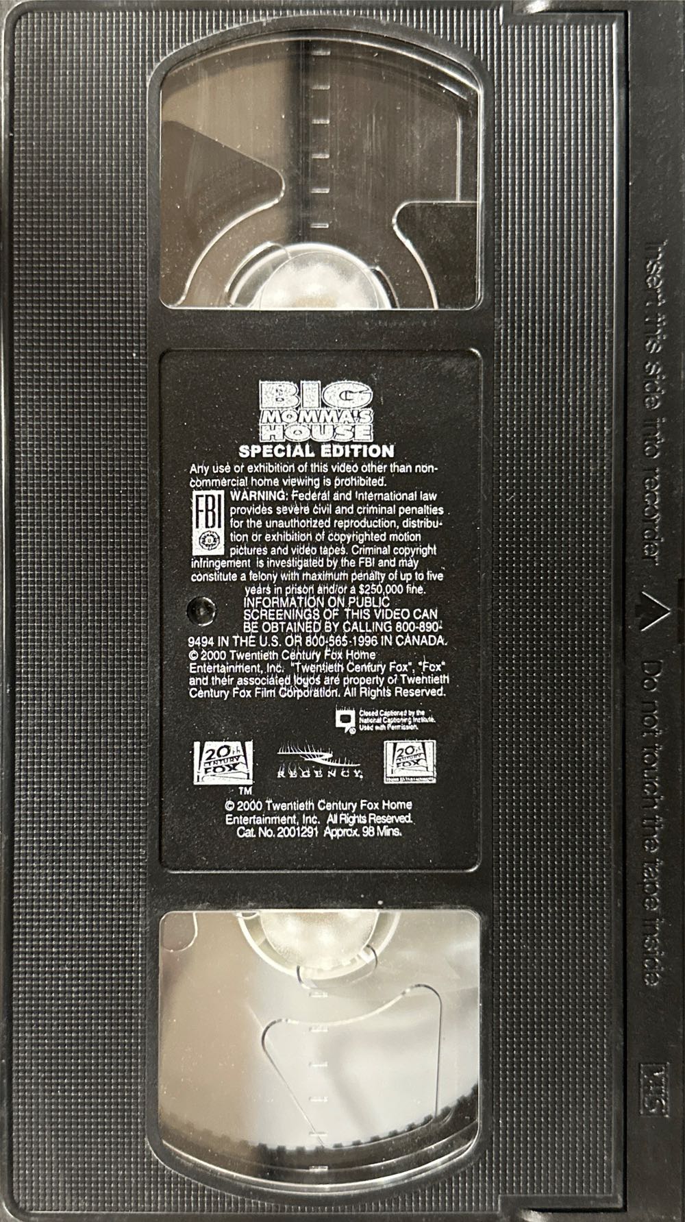 Big Mommas House VHS movie collectible [Barcode 024543012917] - Main Image 4