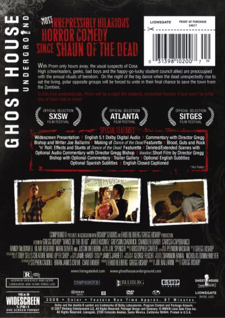 Dance Of The Dead DVD movie collectible [Barcode 031398101994] - Main Image 2