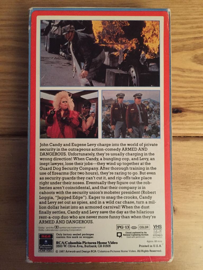 Armed and Dangerous VHS movie collectible [Barcode 043396607248] - Main Image 2