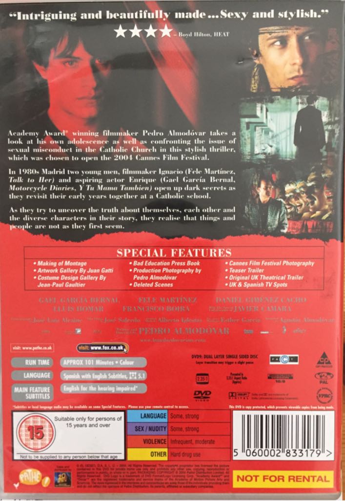 Bad Education DVD movie collectible [Barcode 5060002833179] - Main Image 2