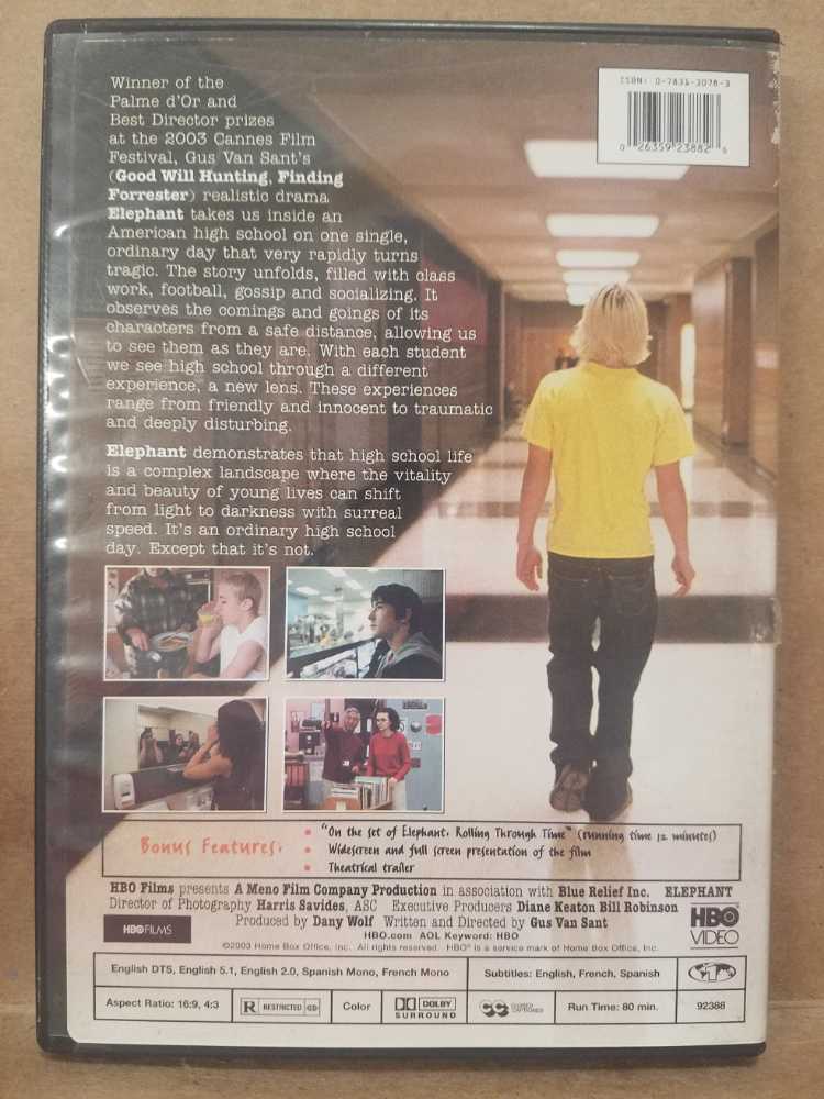 Elephant DVD movie collectible [Barcode 026359238826] - Main Image 2