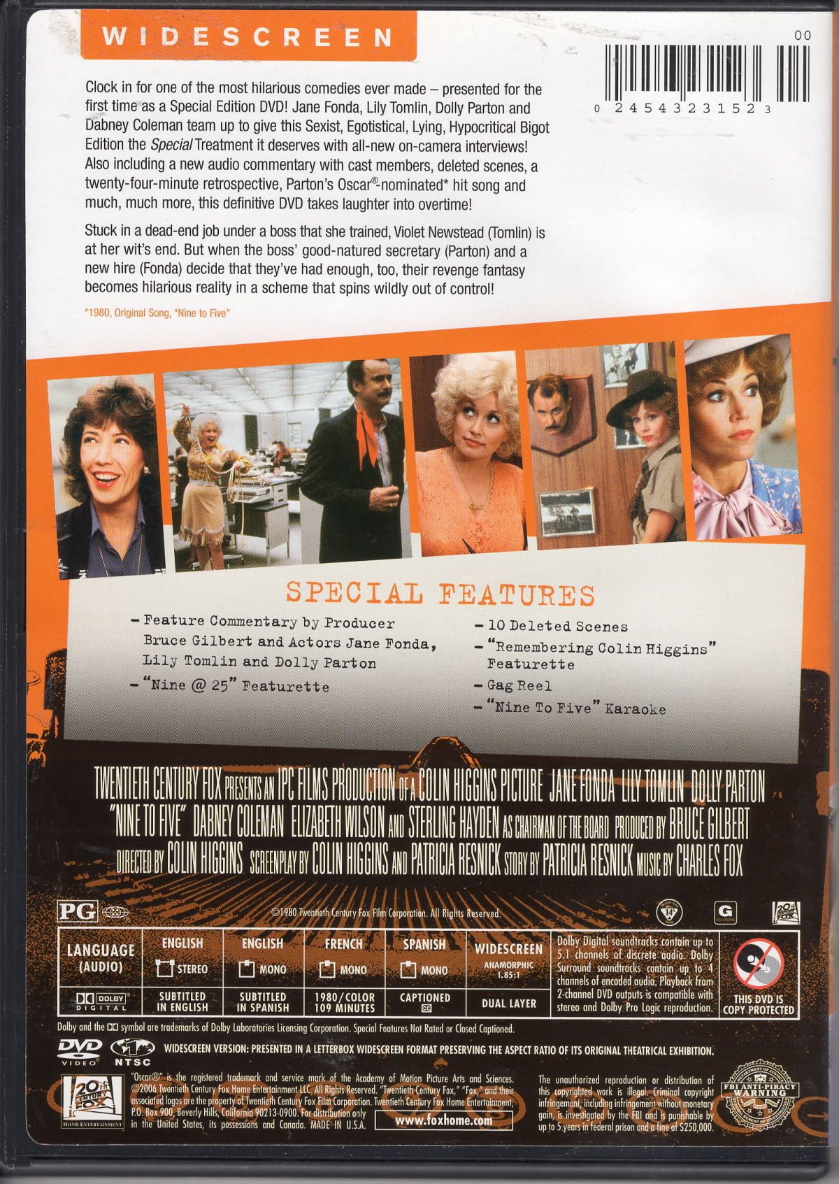 Nine to Five DVD movie collectible [Barcode 024543231554] - Main Image 2