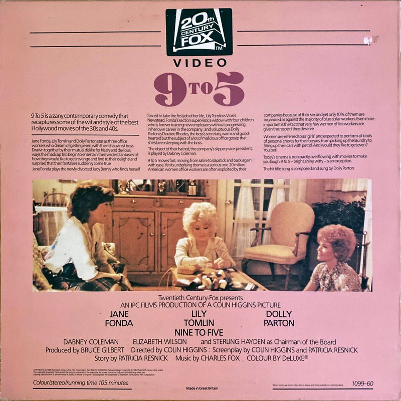 9 to 5 Laser Disc movie collectible [Barcode 086162109966] - Main Image 2