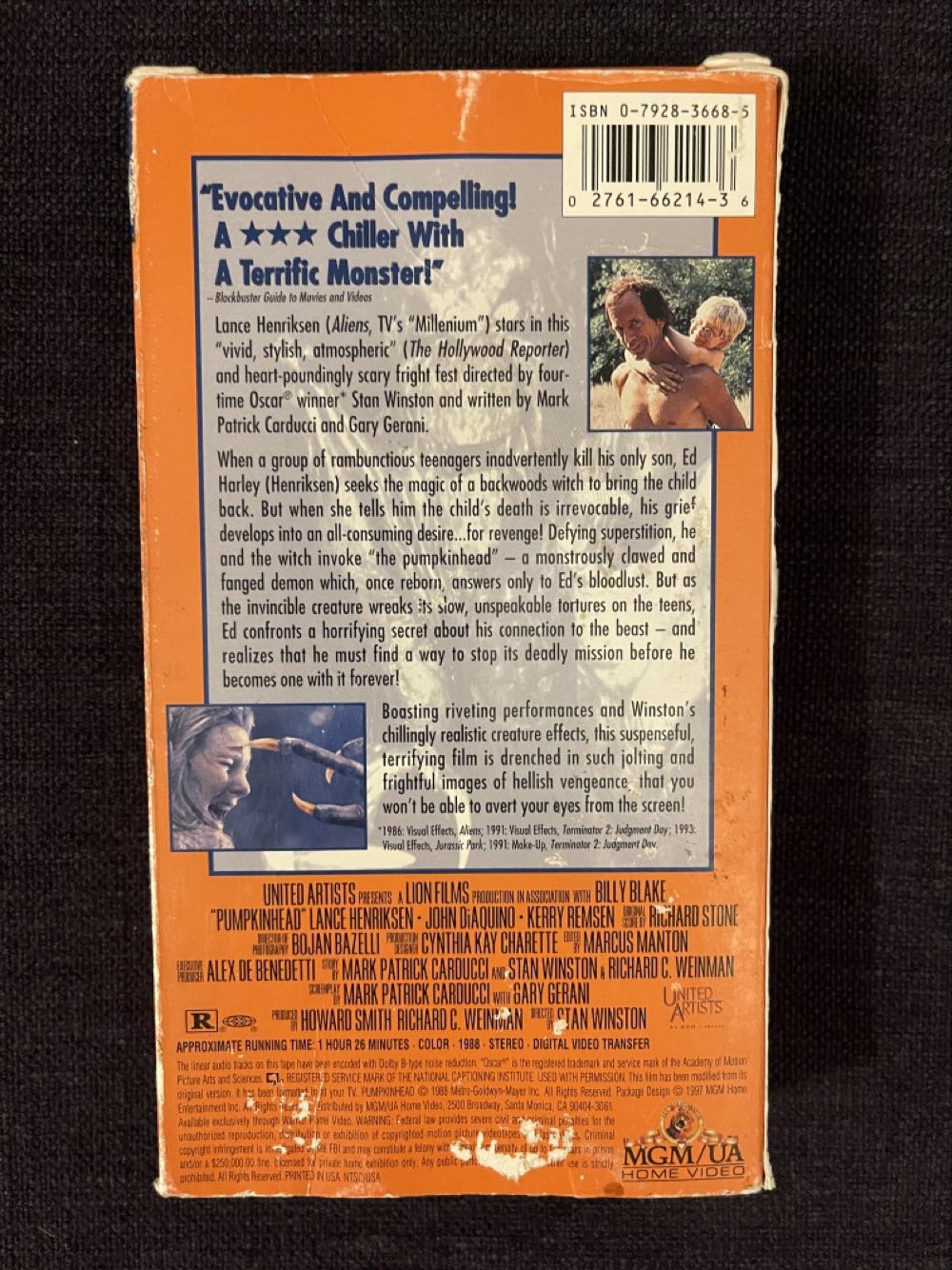 Pumpkinhead VHS movie collectible [Barcode 027616621436] - Main Image 4