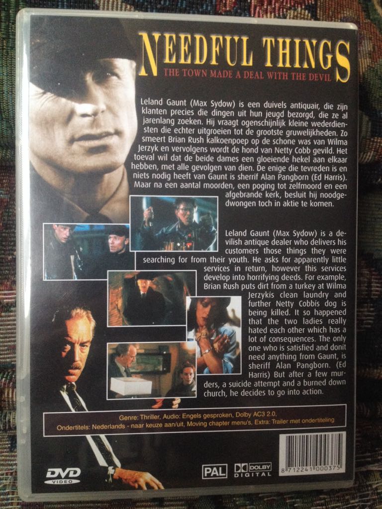 👑 Needful Things DVD movie collectible [Barcode 8712241000375] - Main Image 2