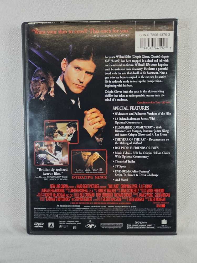 Willard (New Line Widescreen/Full-Screen DVD/UPC: Unknown) DVD movie collectible [Barcode 5032680709817] - Main Image 3