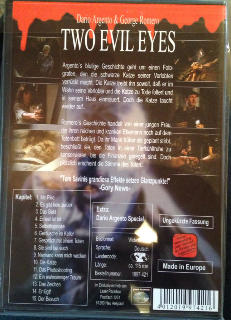 Two Evil Eyes (4K - NAS) 4K Ultra HD movie collectible [Barcode 4012019974216] - Main Image 2