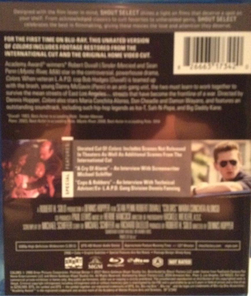 Colors Blu-ray movie collectible [Barcode 826663173420] - Main Image 2