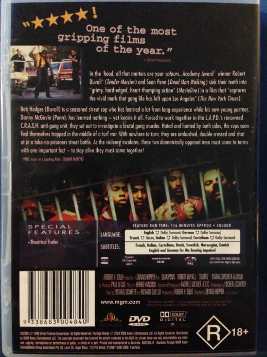 Colours DVD movie collectible [Barcode 9338683004840] - Main Image 2