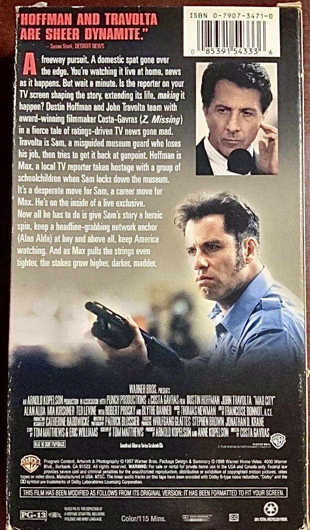 Mad City VHS movie collectible [Barcode 085391543336] - Main Image 2