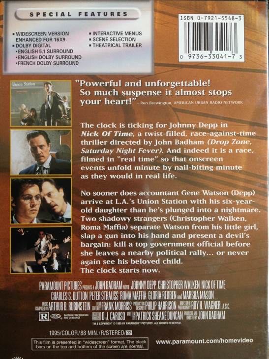 Nick of Time Digital Copy movie collectible [Barcode 7081464304135] - Main Image 2