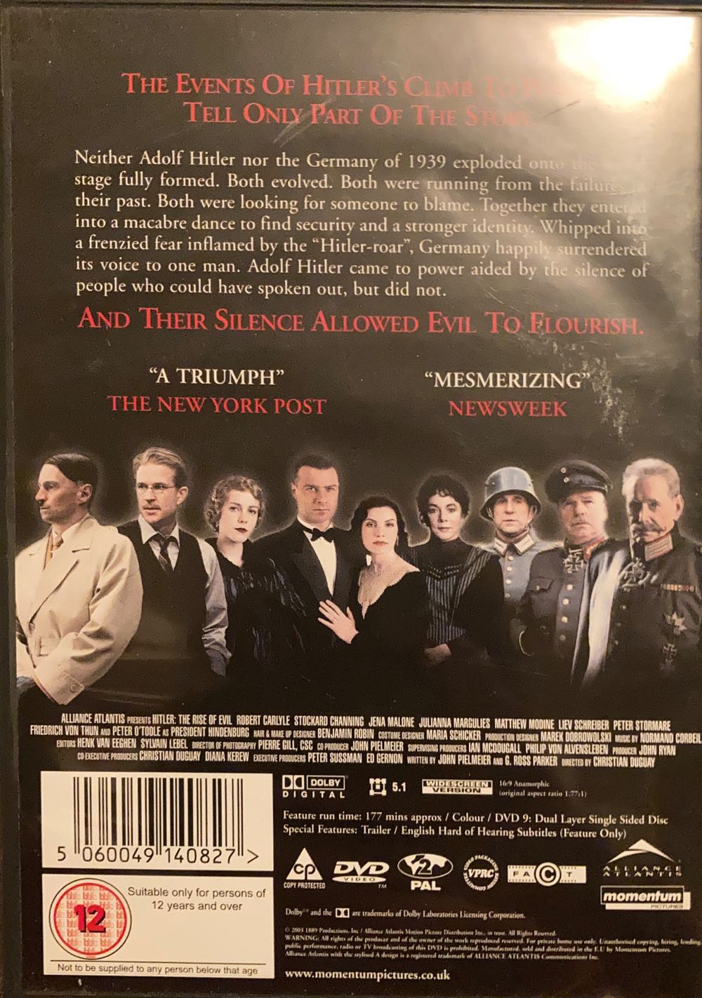 Hitler: The Rise of Evil DVD movie collectible [Barcode 5060049140827] - Main Image 2