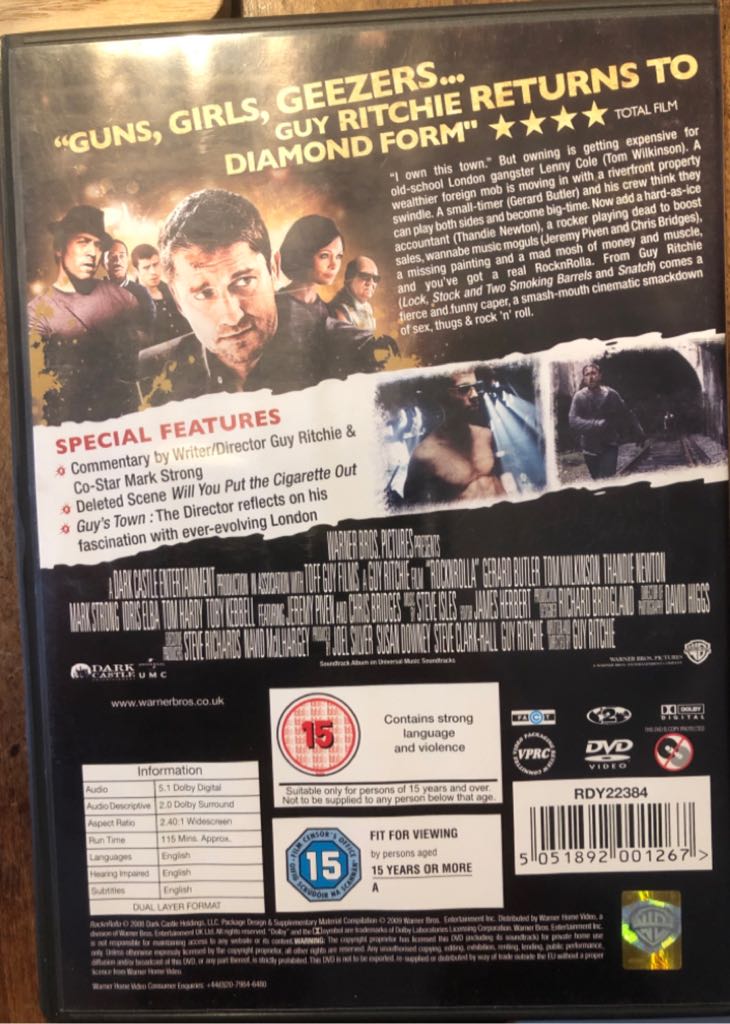 RocknRolla UMD movie collectible [Barcode 5051892001267] - Main Image 2