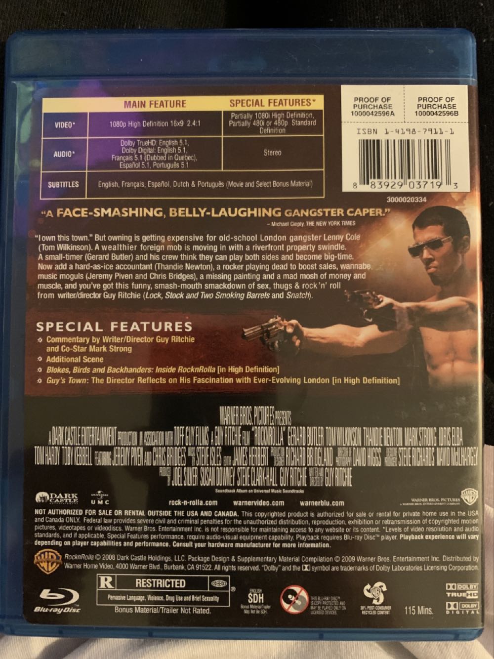 RocknRolla Blu-ray movie collectible [Barcode 883929037193] - Main Image 3