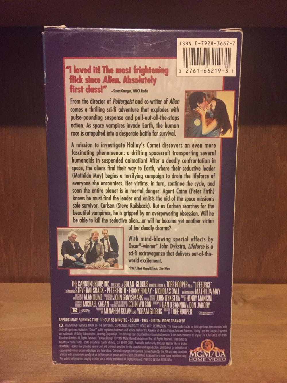 Lifeforce VHS movie collectible [Barcode 027616621931] - Main Image 2