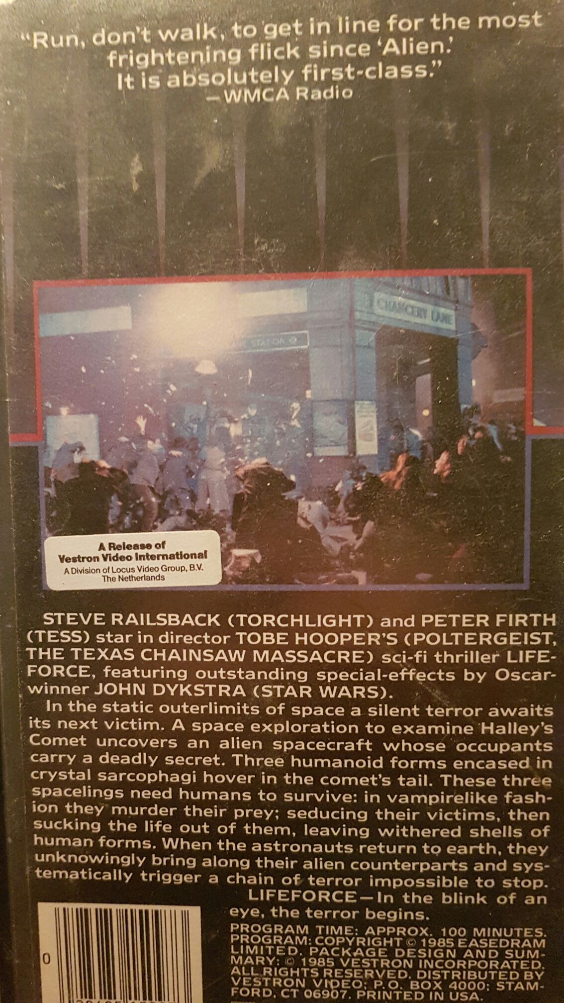 Lifeforce VHS movie collectible [Barcode 028485150973] - Main Image 2