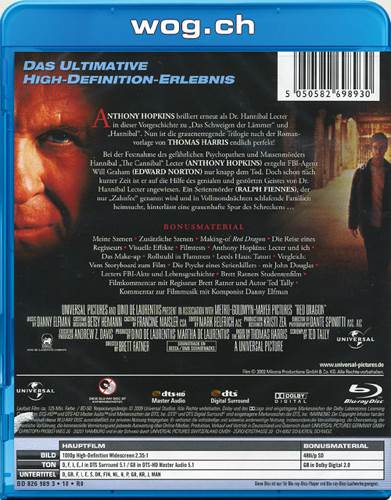 Roter Drache Blu-ray movie collectible [Barcode 5050582698930] - Main Image 2