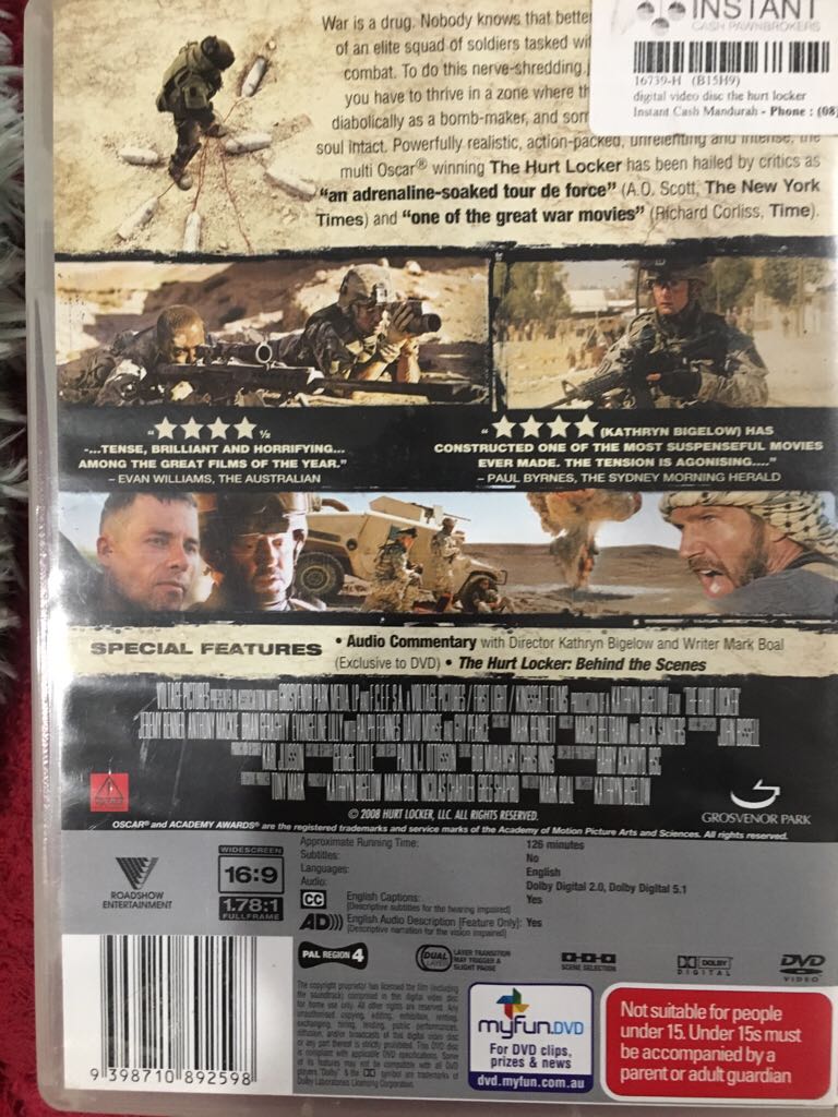 The Hurt Locker DVD movie collectible [Barcode 9398710892598] - Main Image 2