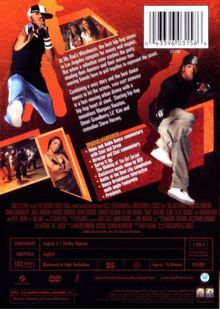 You Got Served DVD movie collectible [Barcode 6004416063110] - Main Image 2