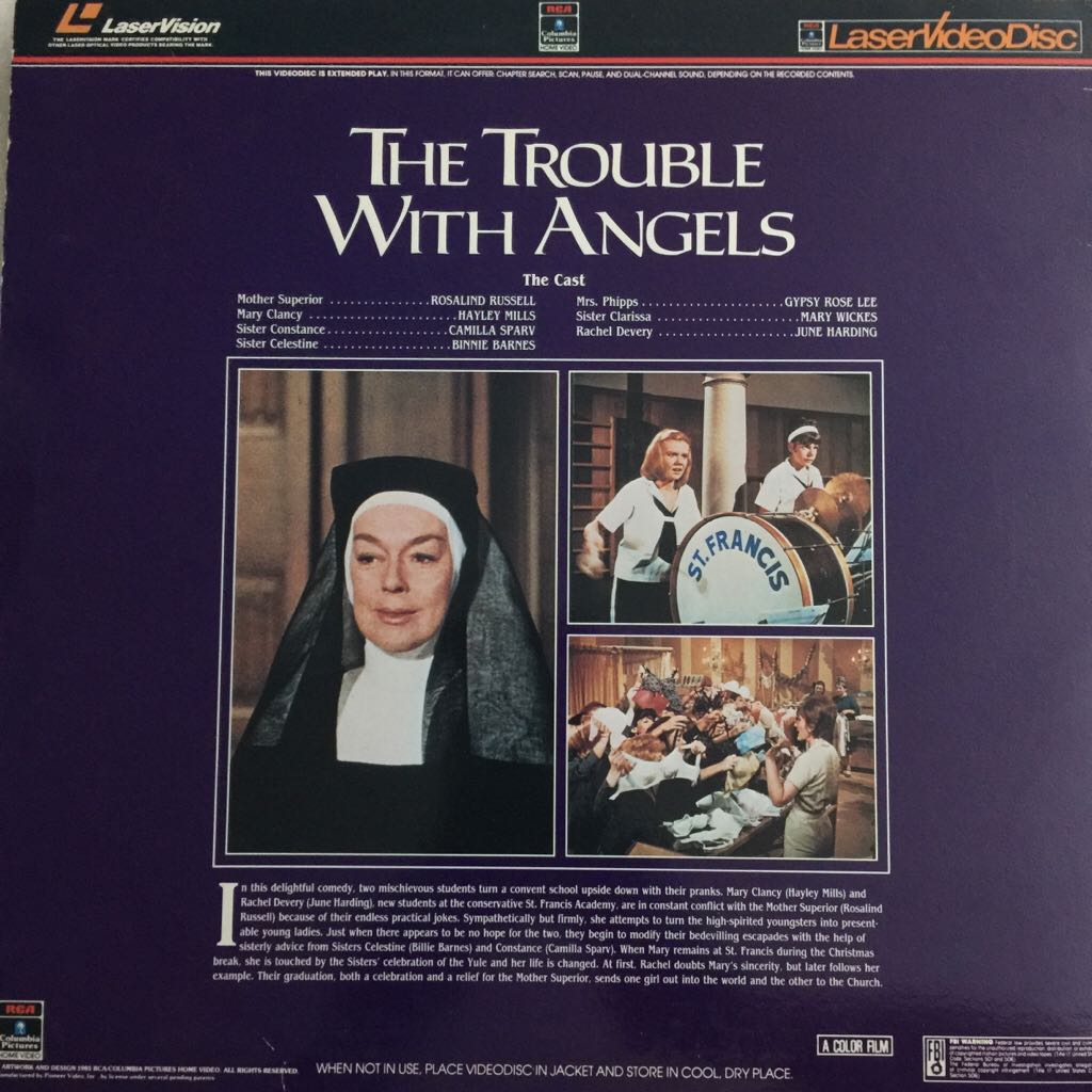 Trouble With Angels, The Laser Disc movie collectible - Main Image 2
