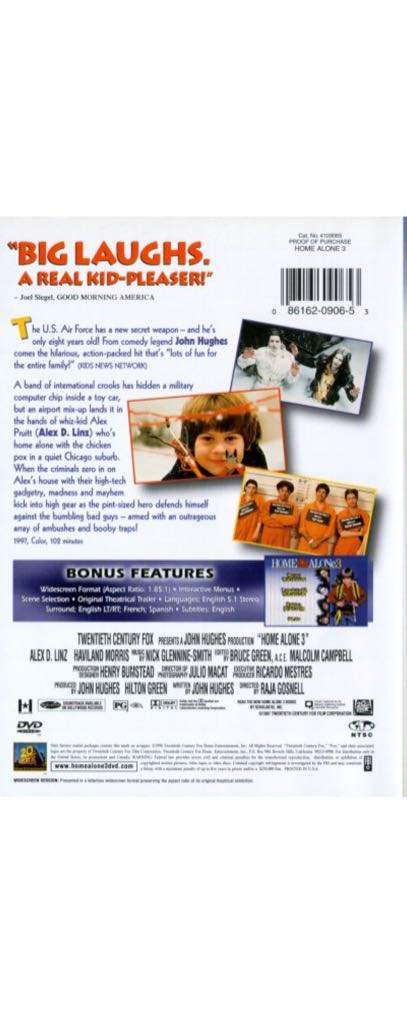 Home Alone 3 DVD movie collectible - Main Image 2