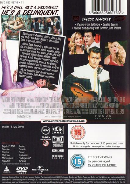 Cry Baby DVD movie collectible [Barcode 5050582362763] - Main Image 2
