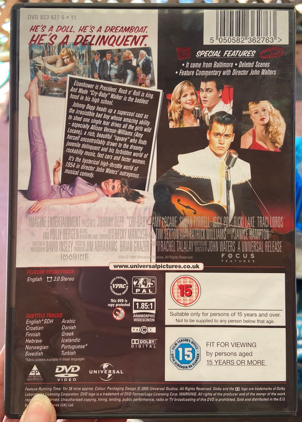 Cry Baby DVD movie collectible [Barcode 5050582362763] - Main Image 3