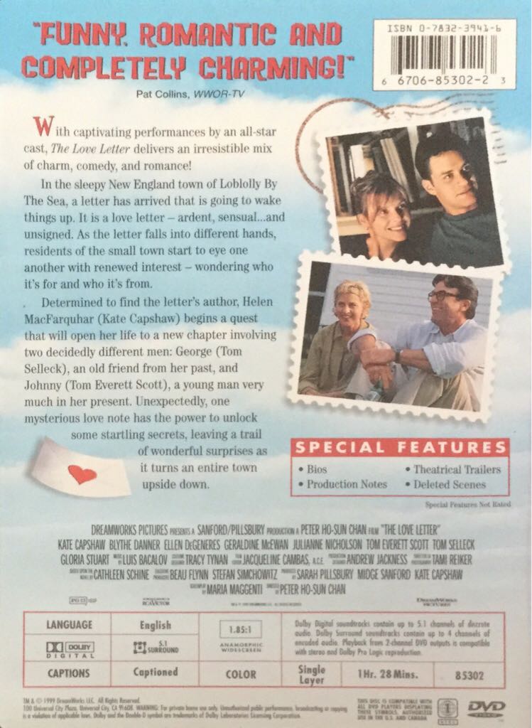 Love Letter, The DVD movie collectible [Barcode 667068530223] - Main Image 2