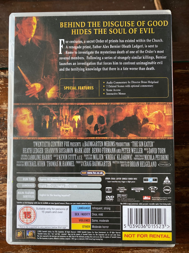 The Sin Eater DVD movie collectible [Barcode 5039036015523] - Main Image 2