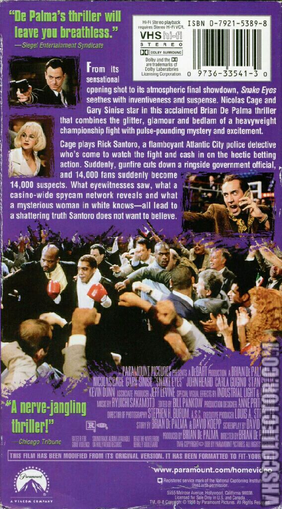 Snake Eyes DVD movie collectible [Barcode 5017188882620] - Main Image 2