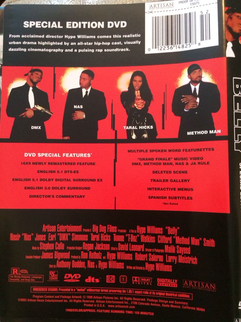 Belly DVD-R movie collectible [Barcode 012236148258] - Main Image 2