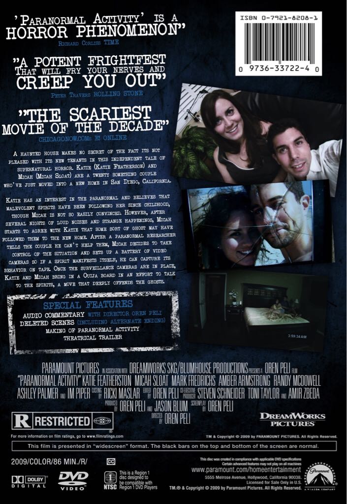 Paranormal Activity Digital Copy movie collectible [Barcode 886976465995] - Main Image 2