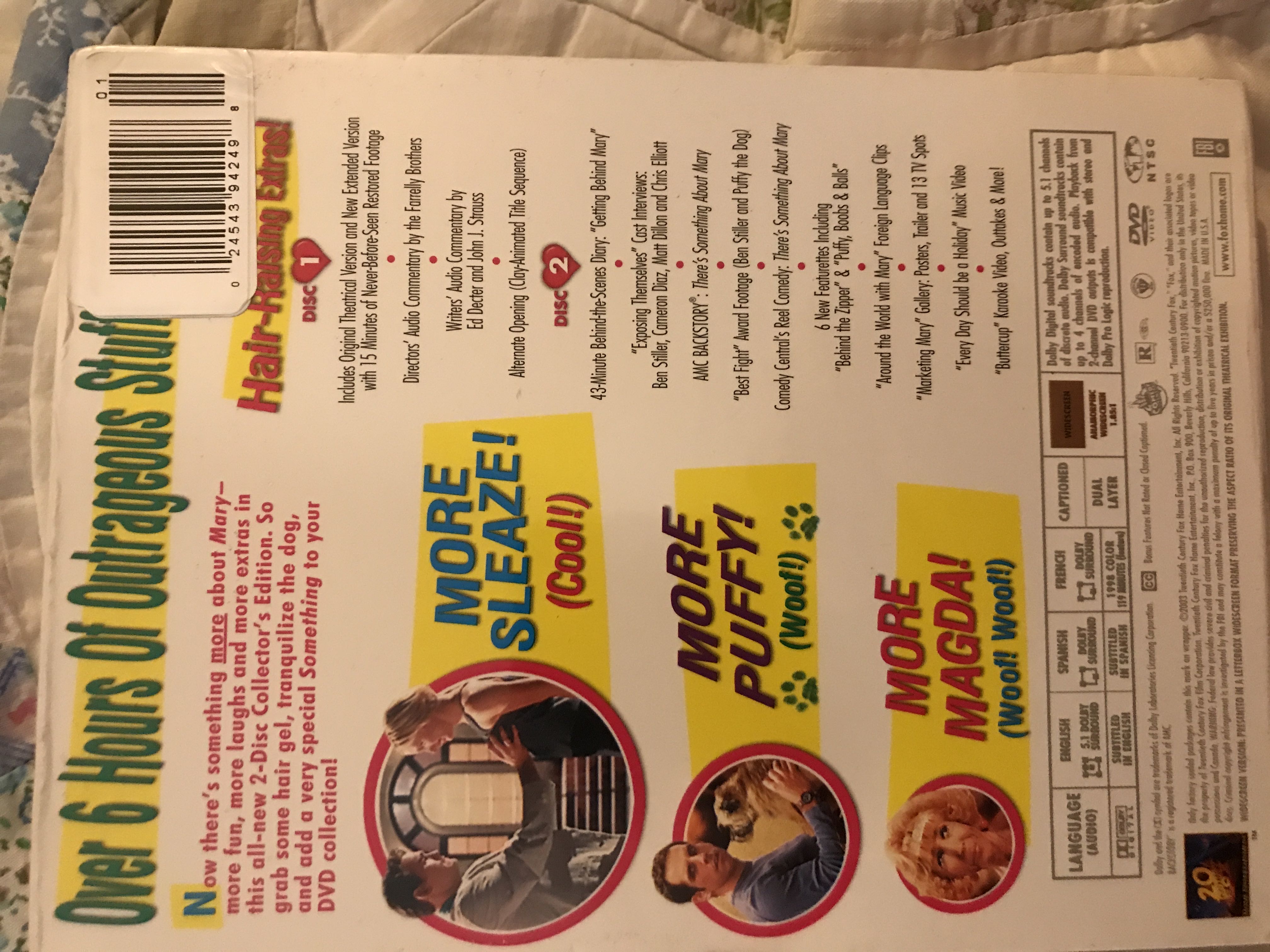 There’s Something About Mary DVD movie collectible [Barcode 024543942498] - Main Image 2