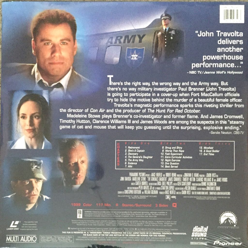 The Generals Daughter - 1999 Digital Copy movie collectible [Barcode 013023567467] - Main Image 2