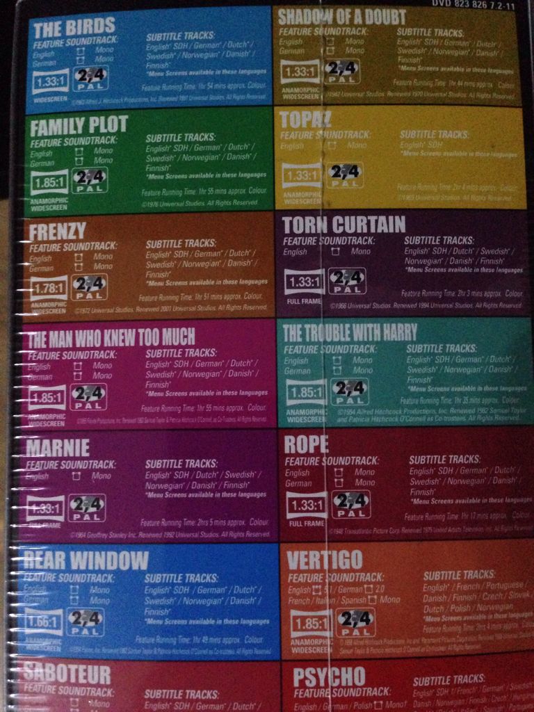 Alfred Hitchcock : The Complete Collection DVD movie collectible [Barcode 5050582382679] - Main Image 2