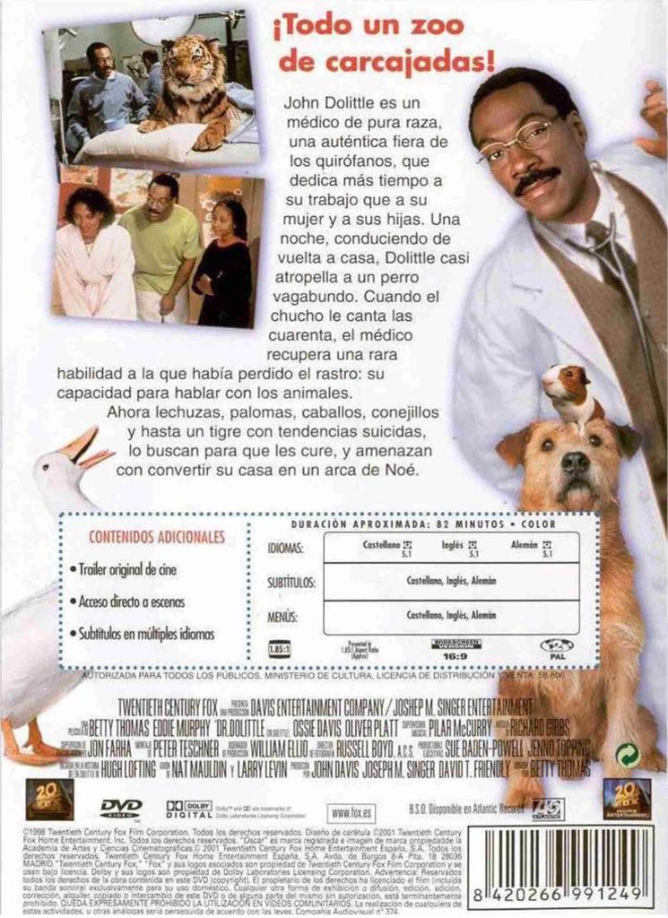 Dr. Dolittle Blu-ray movie collectible [Barcode 024543703419] - Main Image 2