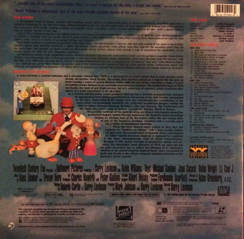 Toys Laser Disc movie collectible [Barcode 086162199264] - Main Image 2