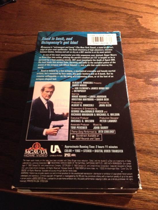 Octopussy VHS movie collectible [Barcode 027616273833] - Main Image 2