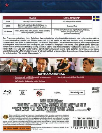 Sudden Impact Blu-ray movie collectible [Barcode 7321948157063] - Main Image 2