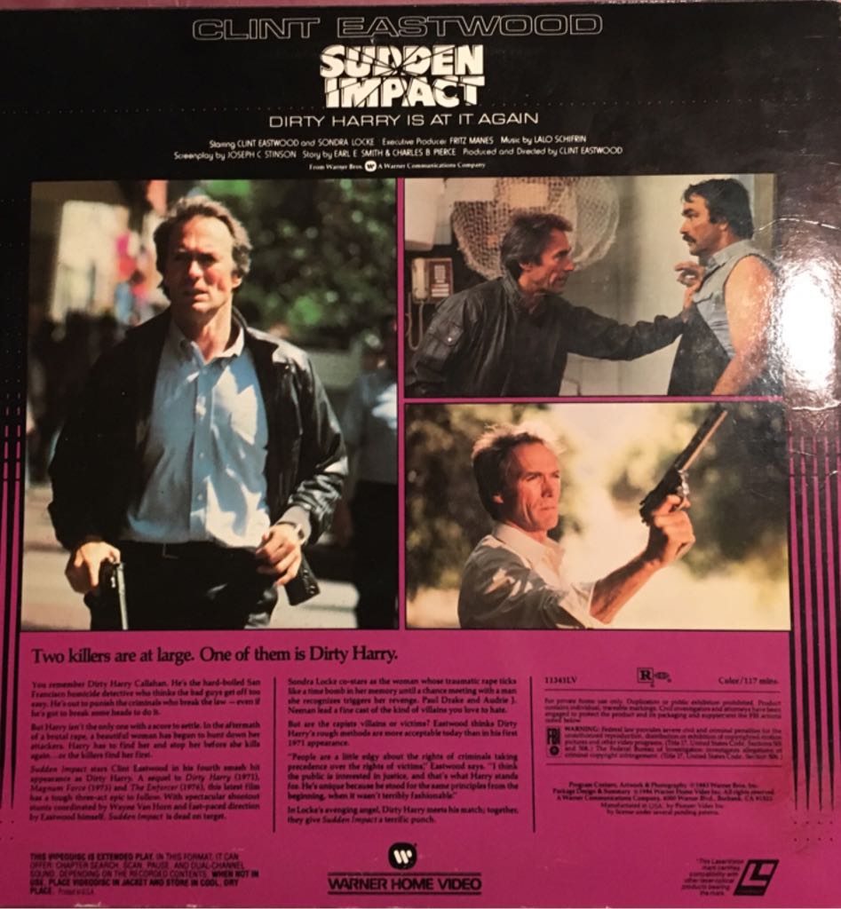 Sudden Impact Laser Disc movie collectible - Main Image 2